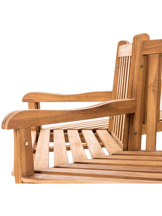 Kenna fapad félkör alakú kartámasszal 200 cm, teak