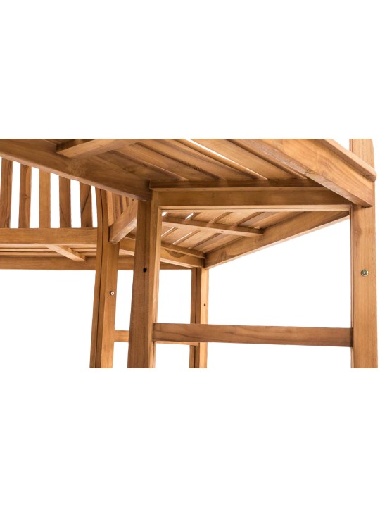 Kenna fapad félkör alakú kartámasszal 200 cm, teak