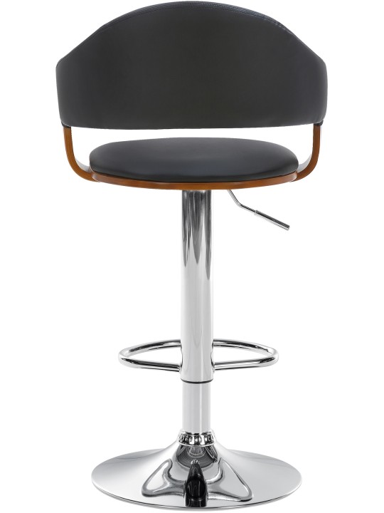 2 bárszék szett Nilse műbőr króm, dió/fekete
