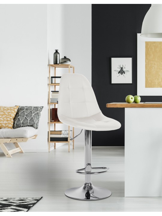 Bárszék Elmore műbőr C, fehér