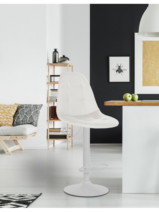 Bárszék Elmore műbőr W, fehér