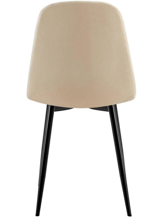 4 db Baxter bársony étkezőszék készlet, krém