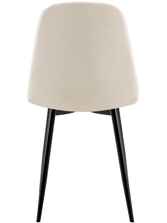 4 db Baxter bársony étkezőszék készlet, krémfehér