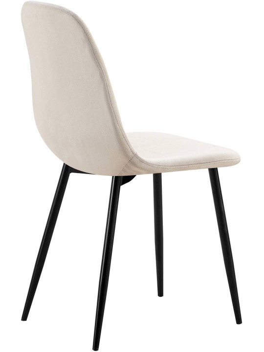 4 db Baxter bársony étkezőszék készlet, szürke