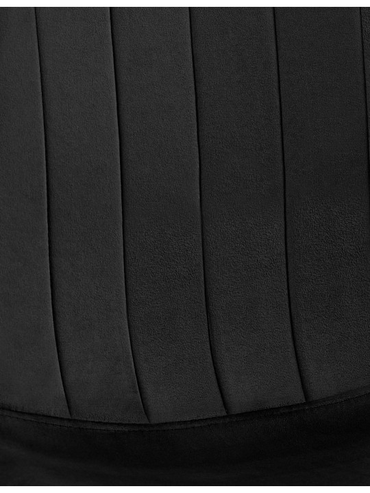 4 db Baxter bársony étkezőszék készlet, fekete