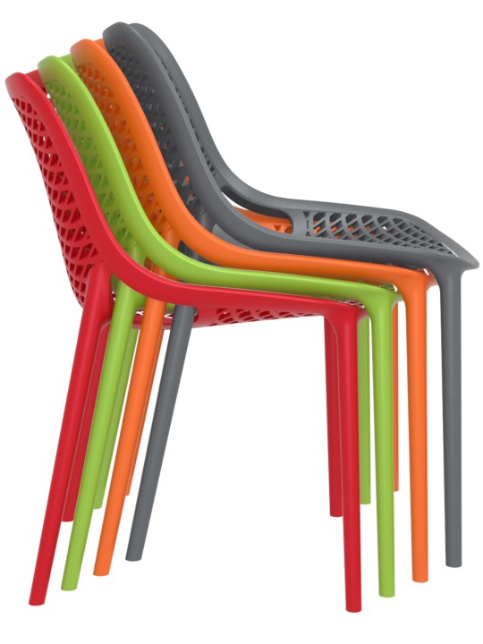 Levegő szék, sötétszürke