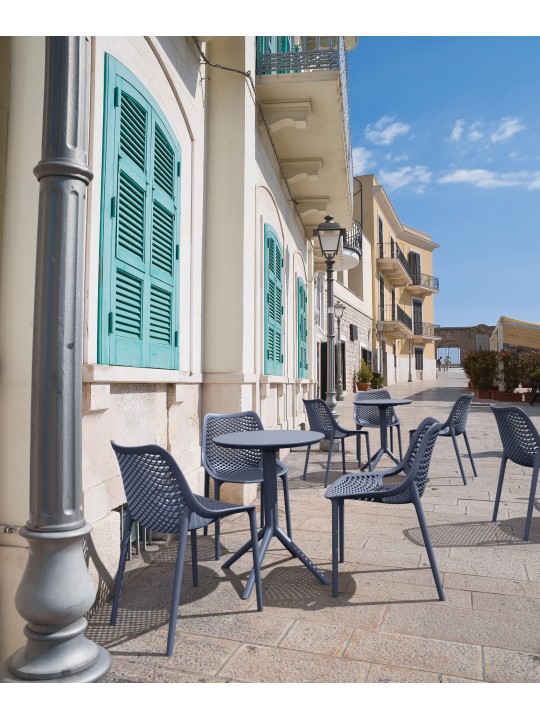 Levegő szék, sötétszürke