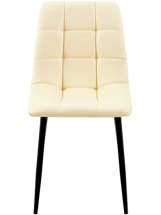 4 db Antibes műbőr étkezőszék szett, krém