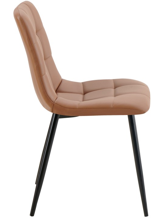 4 db Antibes műbőr étkezőszék szett, sötétbarna