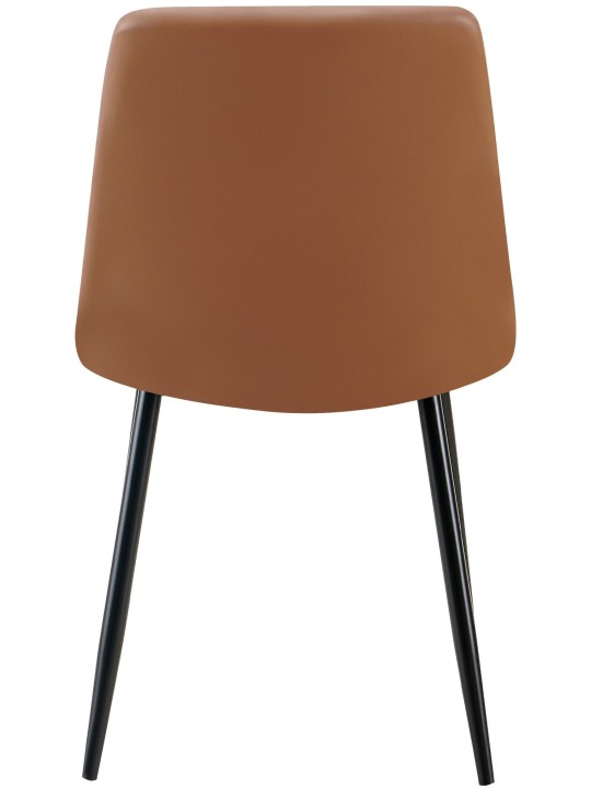 4 db Antibes műbőr étkezőszék szett, sötétbarna