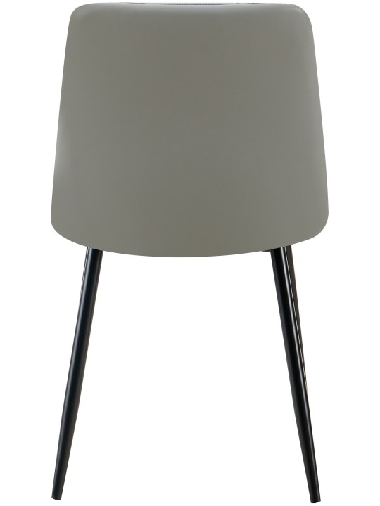 4 db Antibes műbőr étkezőszék szett, világosszürke