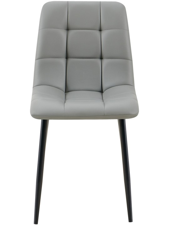 4 db Antibes műbőr étkezőszék szett, világosszürke