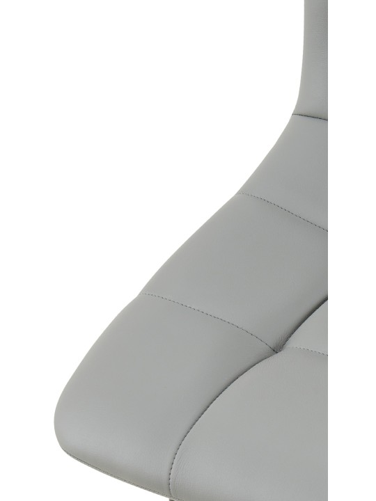 4 db Antibes műbőr étkezőszék szett, világosszürke