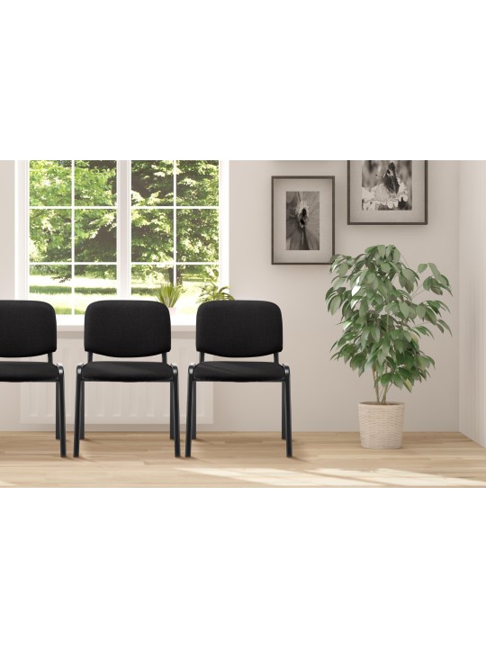 Látogatószék Ken szövet, fekete