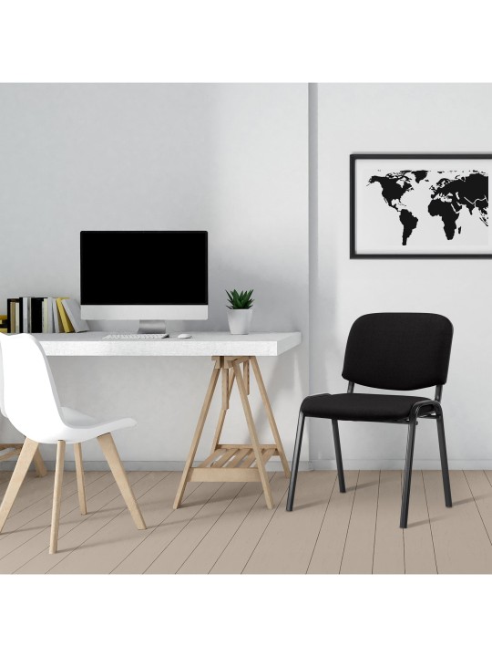 Látogatószék Ken szövet, fekete