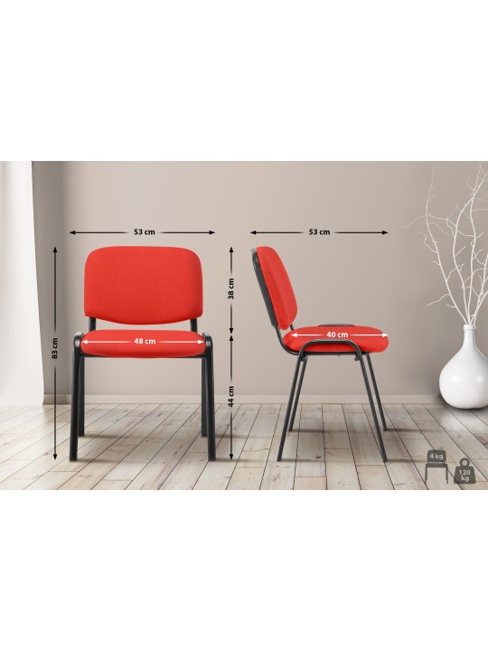 Látogatószék Ken szövet, piros