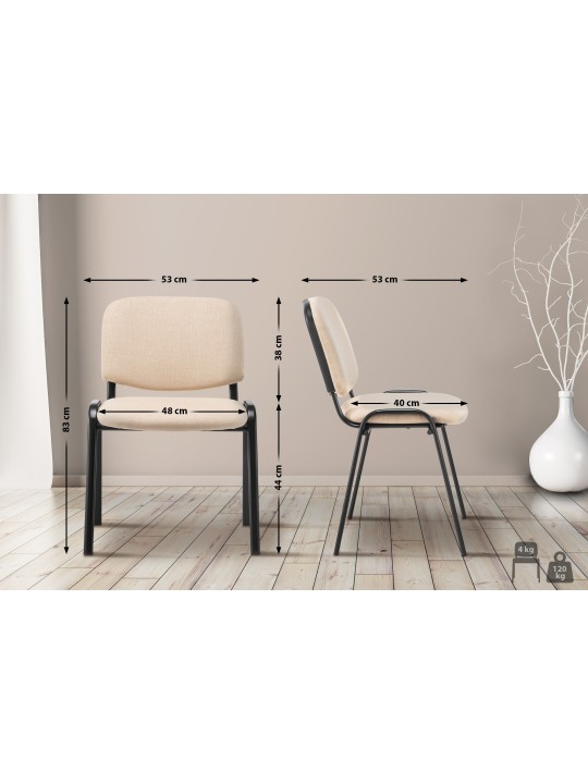 Látogatószék Ken szövet, krém