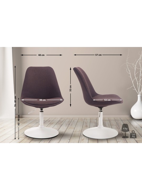 Szék Maverick W anyagból, barna