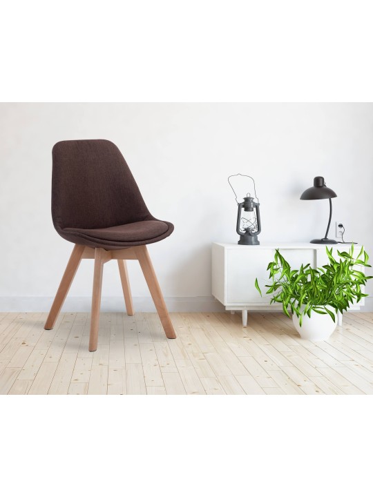 Látogatószék Borneo V2 Natura szövet, barna