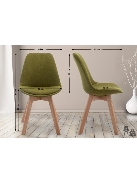 Látogatószék Borneo V2 Natura szövet, zöld