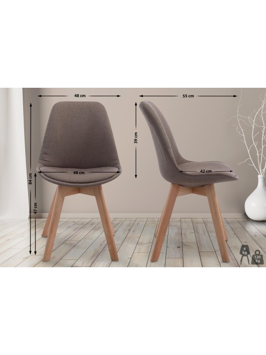 Látogatószék Borneo V2 Natura szövet, taupe