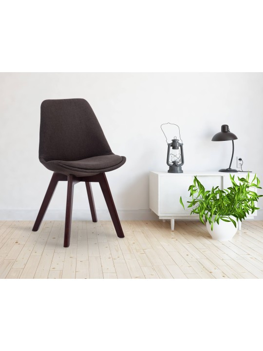 Látogatószék Borneo V2 dió szövet, sötétszürke