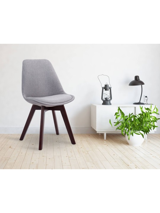 Látogatószék Borneo V2 dió szövet, szürke