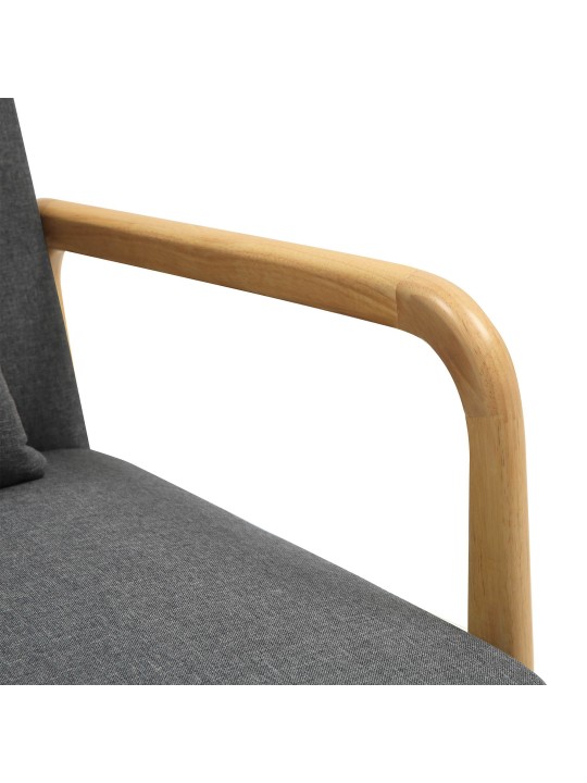 Fotel Hibbing szövet, sötétszürke