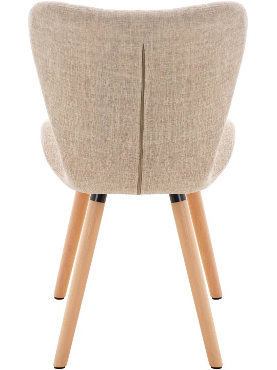 2 székből álló készlet Elda anyagból, krém