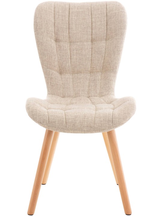 2 székből álló készlet Elda anyagból, krém