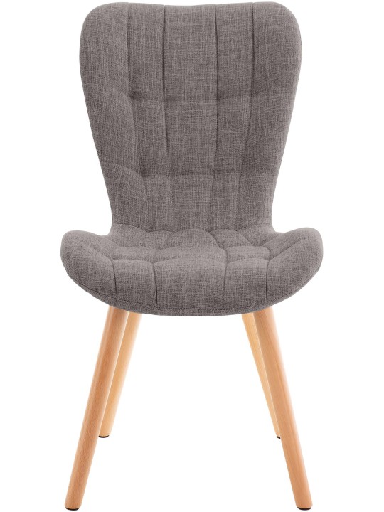 2 székből álló készlet Elda anyagból, világosszürke 2 székből álló készlet Elda anyagból, világosszürke