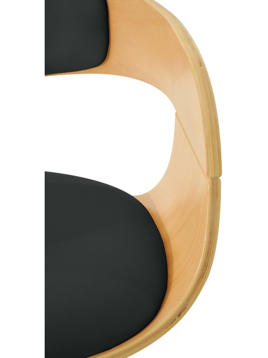 Bárszék Kingston C, natúr/fekete