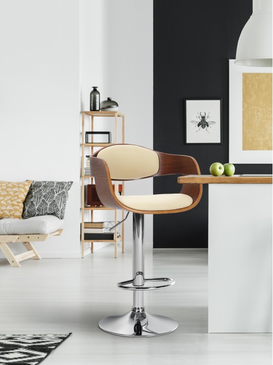 Bárszék Kingston C, dió/krém