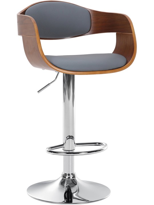 Bárszék Kingston C műbőr, dió/szürke