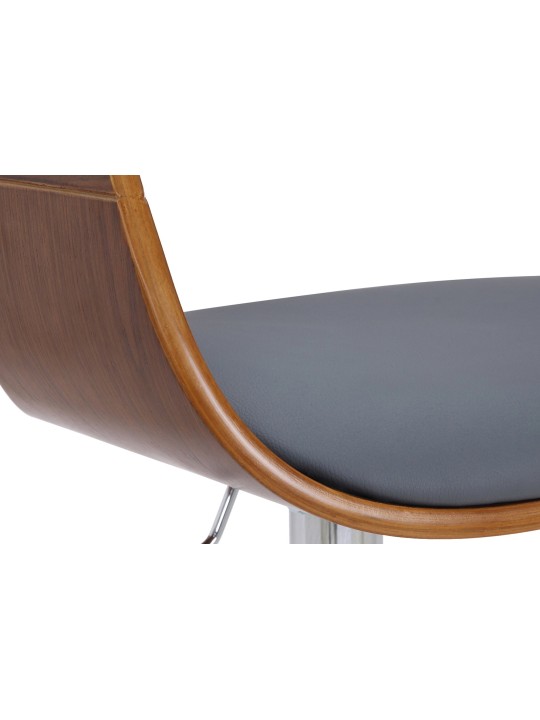 Bárszék Kingston C műbőr, dió/szürke