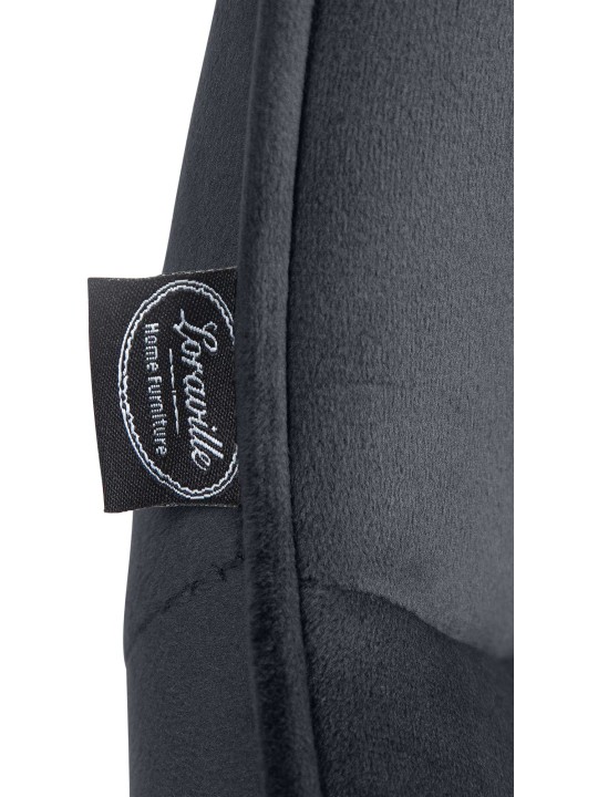 Bárszék Vonore bársony króm, fekete