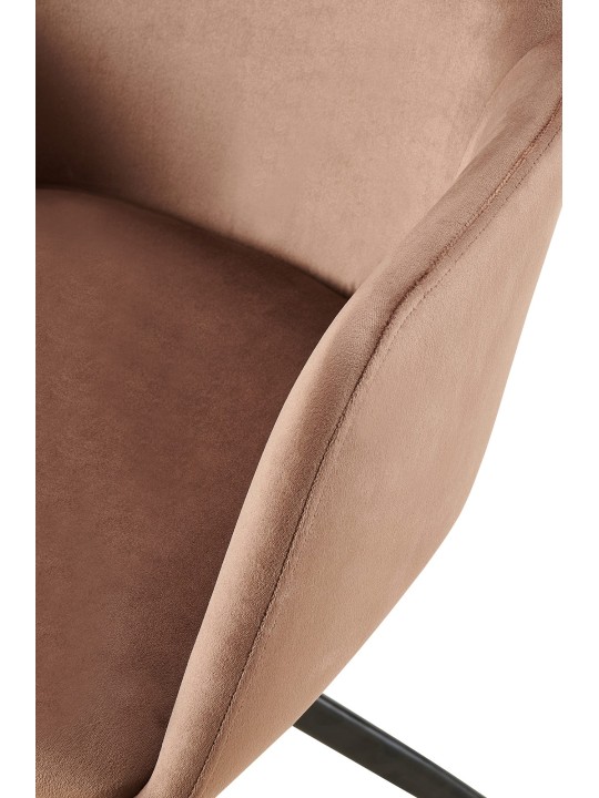 Olema bársony étkezőszék, barna