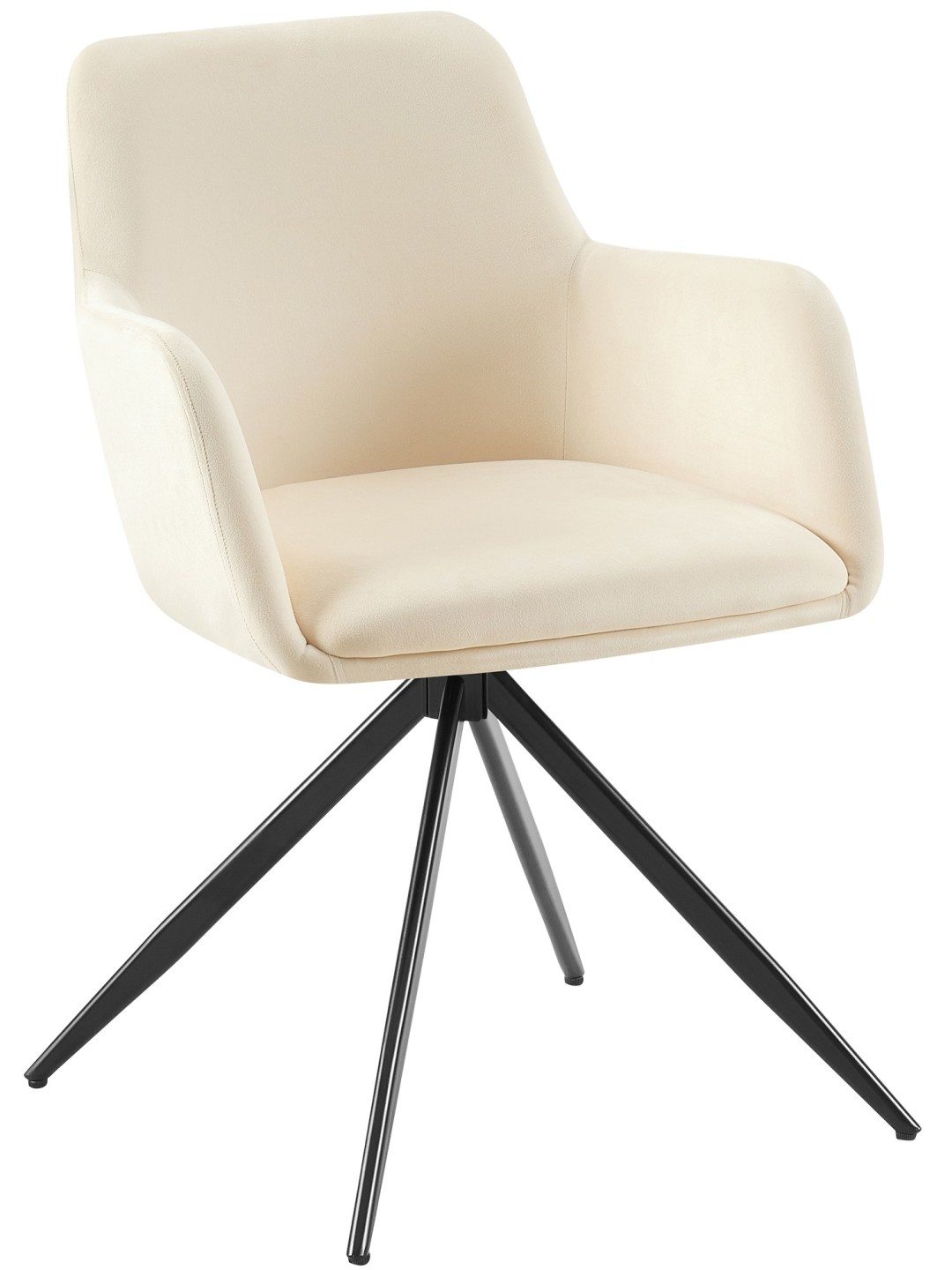 Olema bársony étkezőszék, krém