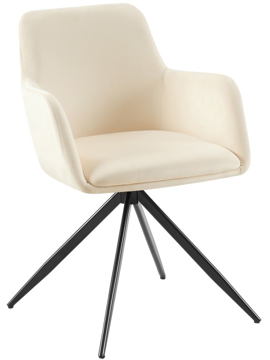 Olema bársony étkezőszék, krém