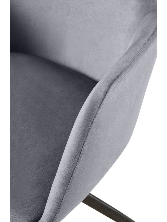 Olema bársony étkezőszék, sötétszürke