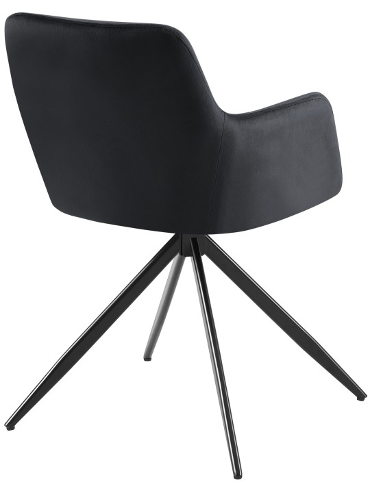 Olema bársony étkezőszék, fekete