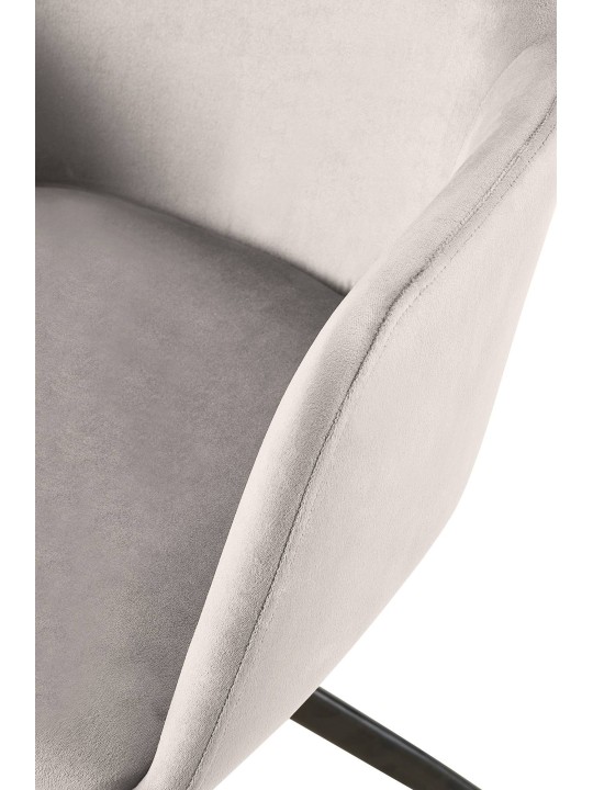 Olema bársony étkezőszék, szürke