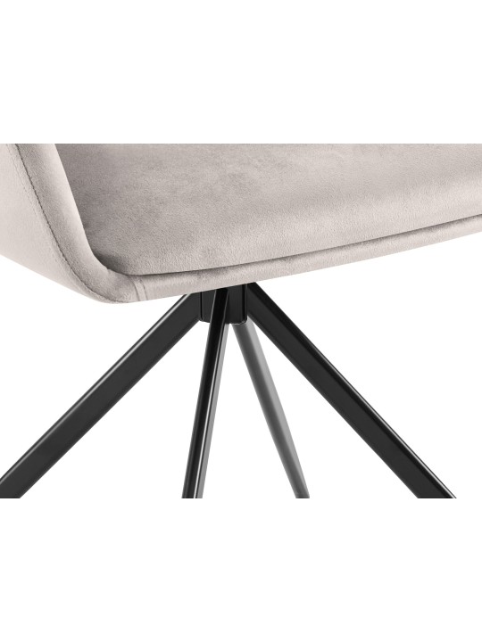 Olema bársony étkezőszék, szürke