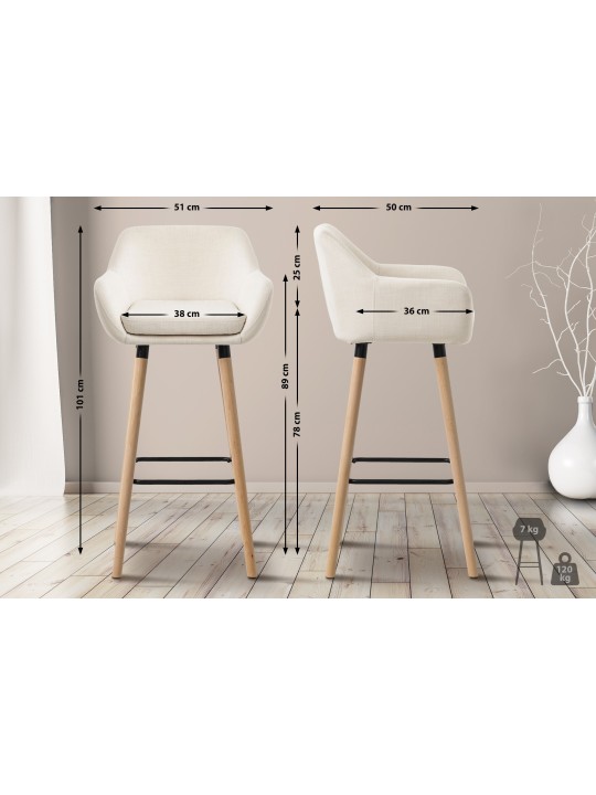 Bárszék Grant szövet, bézs