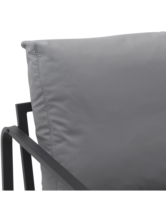 Lounger Manea műbőr, szürke