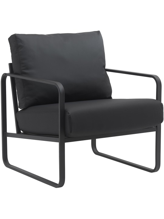 Lounger Manea műbőr, fekete