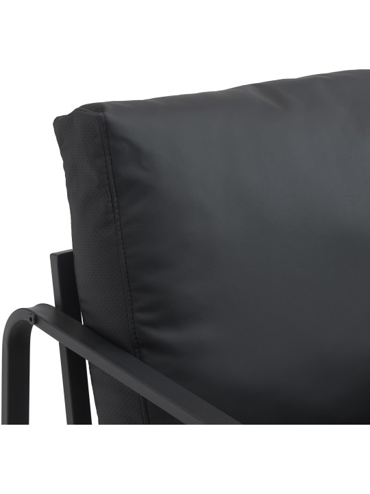 Lounger Manea műbőr, fekete