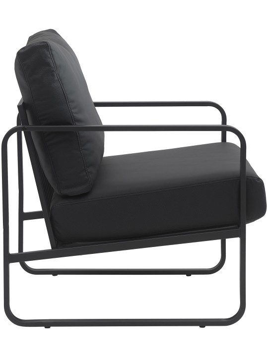 Lounger Manea műbőr, fekete