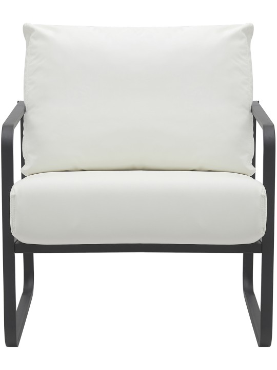 Lounger Manea műbőr, fehér