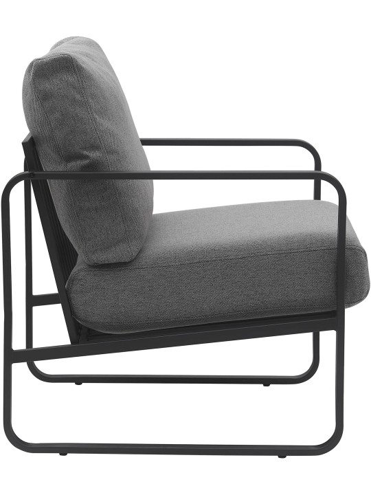 Lounger Manea szövet, sötétszürke
